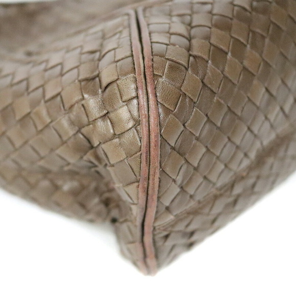 Bottega Veneta One Shoulder Bag Brown Leather Intrecciato - Picture 7 of 9